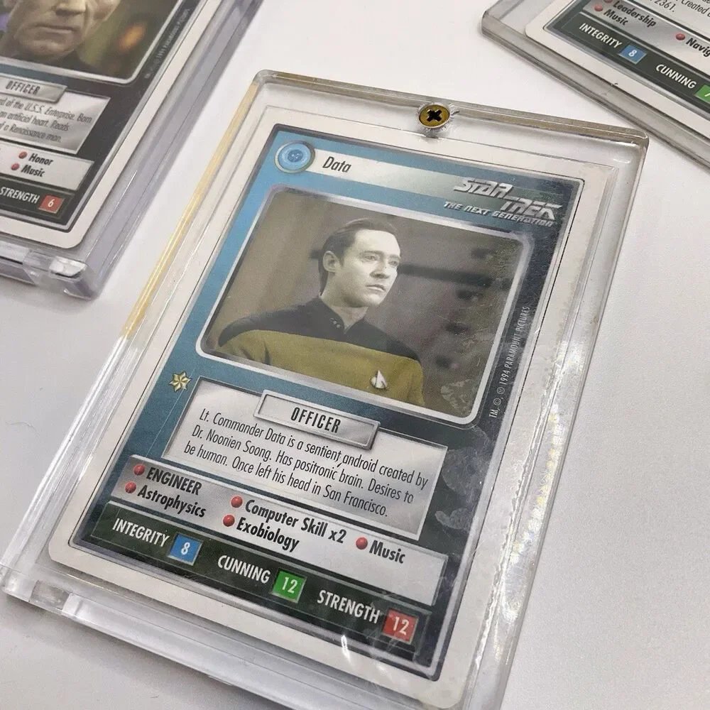 RARE 1994 Star Trek CCG: 1st Edition White Border Jean-Luc Picard Data & More